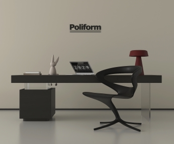 Modern Computer Desk And Chair-ID:916208985