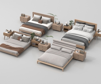 Modern Double Bed-ID:643529997