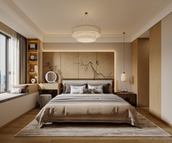 New Chinese Style Bedroom-ID:307168964