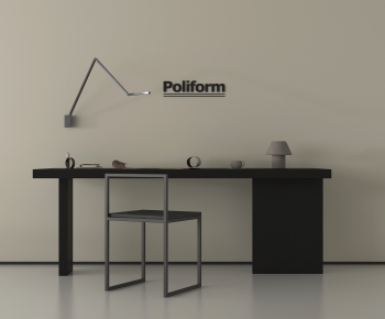 Modern Computer Desk And Chair-ID:539551026