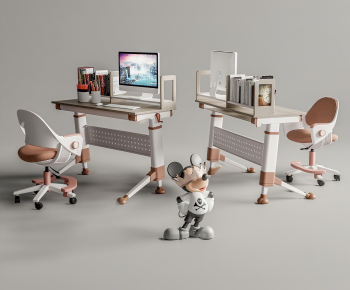 Modern Computer Desk And Chair-ID:485898978