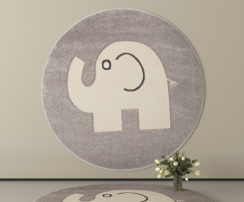 Modern Circular Carpet-ID:612344033