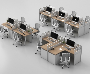 Modern Office Desk And Chair-ID:559812074