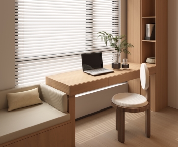 Modern Computer Desk And Chair-ID:499665986