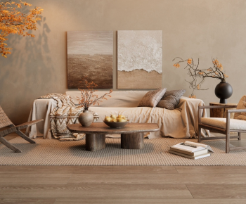 Wabi-sabi Style Sofa Combination-ID:812428953