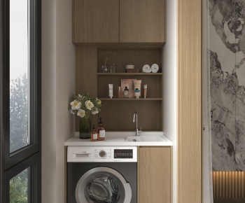 Modern Laundry Cabinet-ID:976710313
