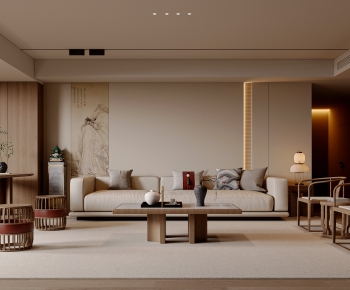 New Chinese Style A Living Room-ID:108299363
