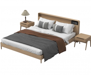 Nordic Style Double Bed-ID:877599001