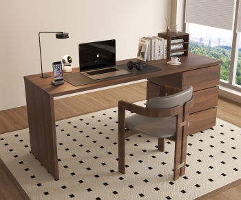 Modern Computer Desk And Chair-ID:412240989