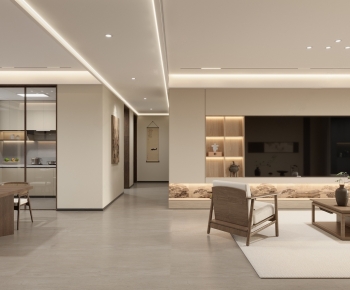 New Chinese Style A Living Room-ID:859740977