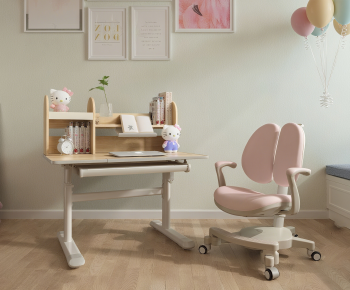 Modern Computer Desk And Chair-ID:320972922