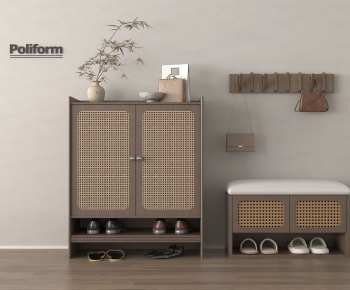 Wabi-sabi Style Shoe Cabinet-ID:200010069