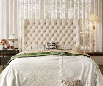 Simple European Style Double Bed-ID:410085923