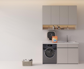 Modern Laundry Cabinet-ID:665613897