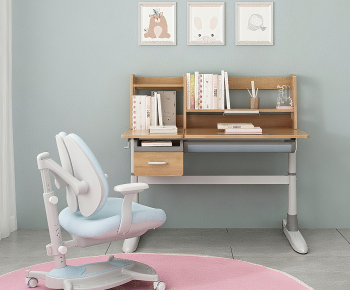 Modern Computer Desk And Chair-ID:458821067