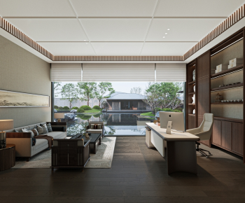 New Chinese Style Manager's Office-ID:400793089