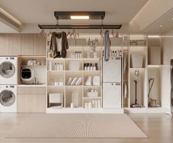 Modern Balcony Laundry Room-ID:251679903