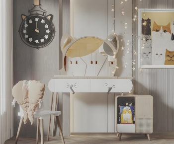 Modern Computer Desk And Chair-ID:709841972