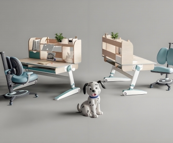 Modern Computer Desk And Chair-ID:757738113