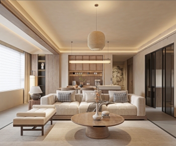 New Chinese Style A Living Room-ID:306859013