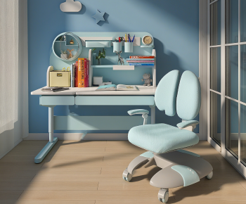 Modern Computer Desk And Chair-ID:615753892