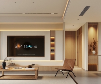 New Chinese Style A Living Room-ID:395118955