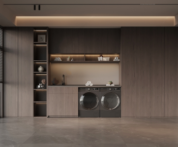 Modern Balcony Laundry Room-ID:444828039