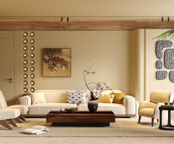 Wabi-sabi Style A Living Room-ID:928304912