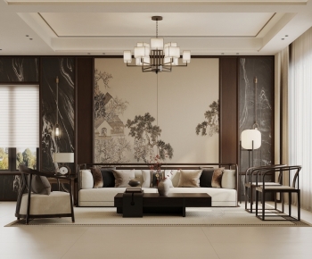 New Chinese Style A Living Room-ID:150916102