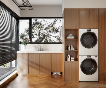 Modern Balcony Laundry Room-ID:198259464