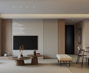 New Chinese Style A Living Room-ID:694470475