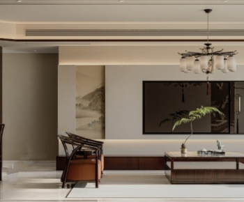 New Chinese Style A Living Room-ID:920888906