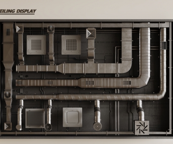 Modern Suspended Ceiling-ID:375837094