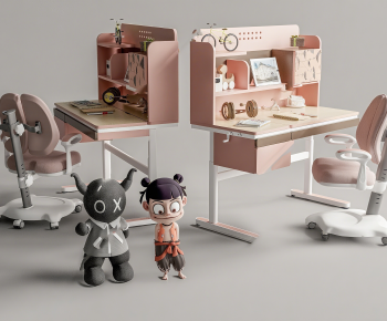 Modern Computer Desk And Chair-ID:782224899