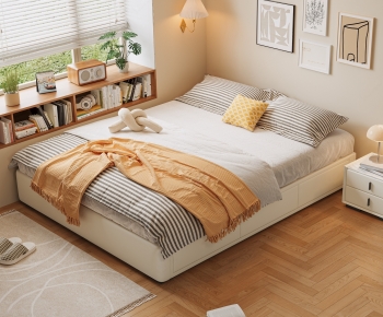 Modern Double Bed-ID:217150933