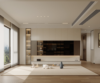 New Chinese Style A Living Room-ID:909130642