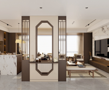 New Chinese Style A Living Room-ID:265244963