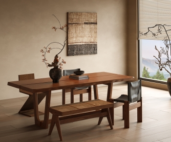 Wabi-sabi Style Dining Table And Chairs-ID:242453106