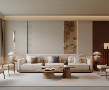 New Chinese Style A Living Room-ID:644714126