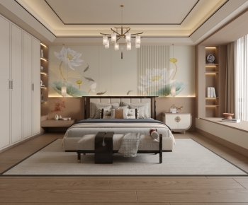 New Chinese Style Bedroom-ID:625160931