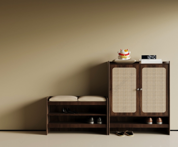 Wabi-sabi Style Shoe Cabinet-ID:260081053