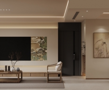 New Chinese Style A Living Room-ID:237839941