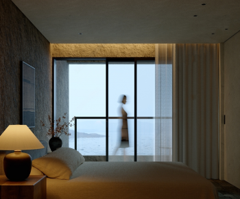 Wabi-sabi Style Bedroom-ID:713371998