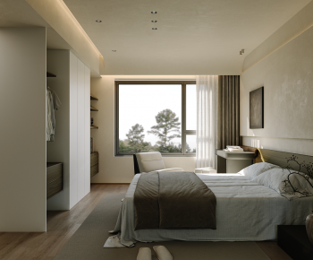 Wabi-sabi Style Bedroom-ID:286946065