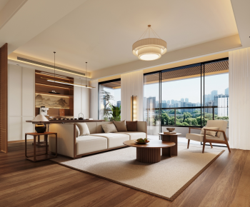 New Chinese Style A Living Room-ID:842705015