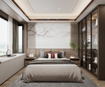 New Chinese Style Bedroom-ID:158344033