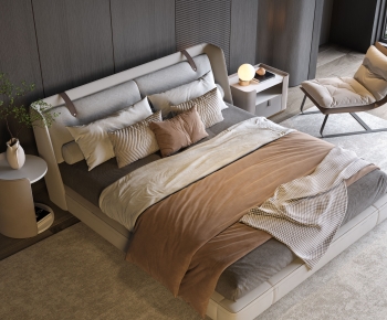 Modern Double Bed-ID:780324946