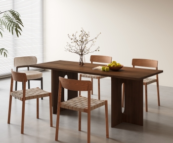 Wabi-sabi Style Dining Table And Chairs-ID:377077108