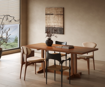 Wabi-sabi Style Dining Table And Chairs-ID:570554029