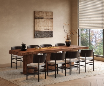 Wabi-sabi Style Dining Table And Chairs-ID:151112088